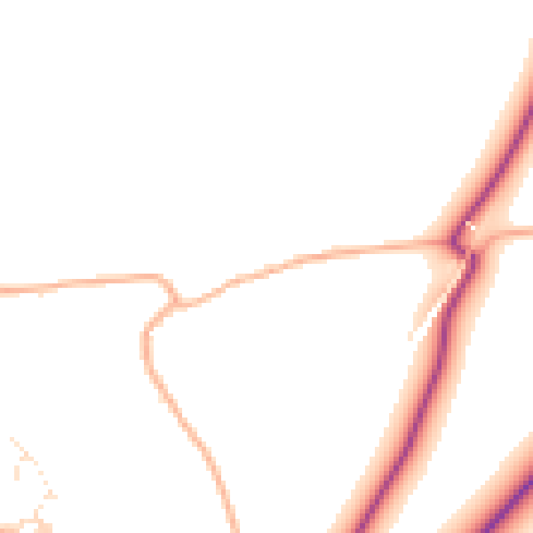 Daytime road noise heatmap for SP4 6DN