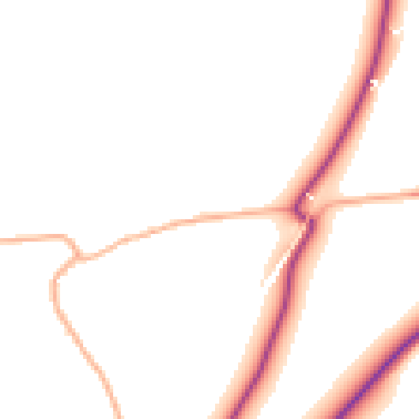 Daytime road noise heatmap for SP4 6DP