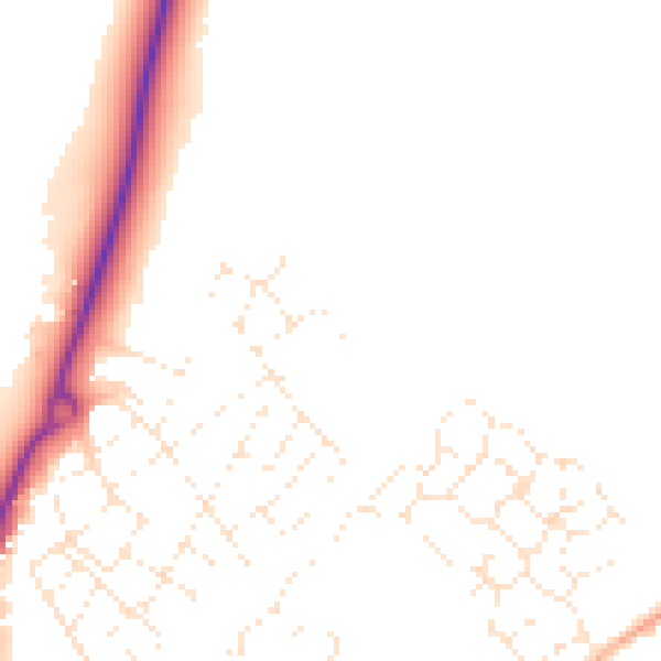 Daytime road noise heatmap for SP4 6JF