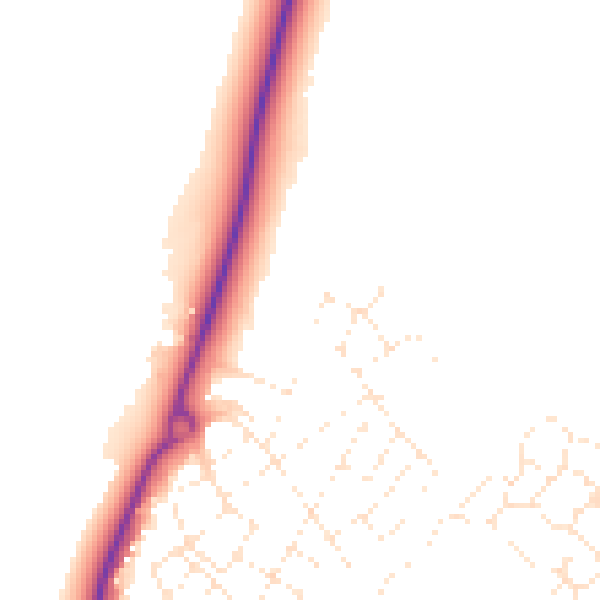 Daytime road noise heatmap for SP4 6PS