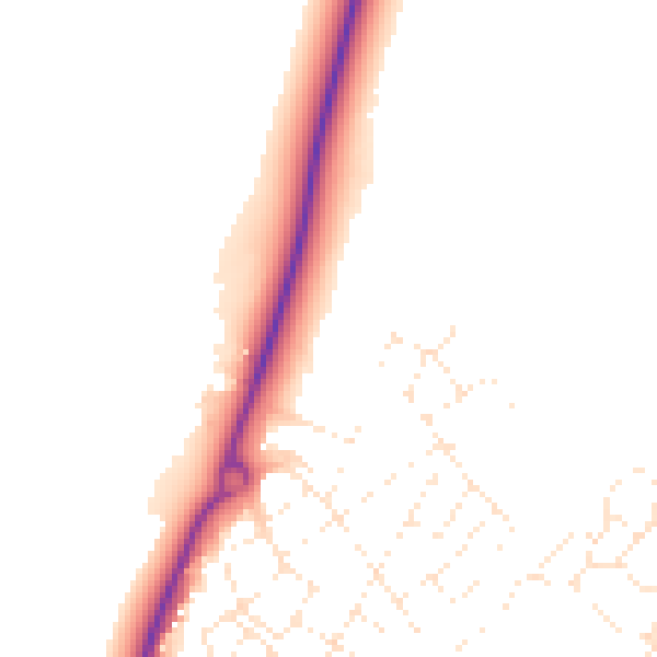 Daytime road noise heatmap for SP4 6PT