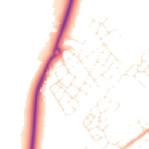 Daytime road noise heatmap for SP4 6SF
