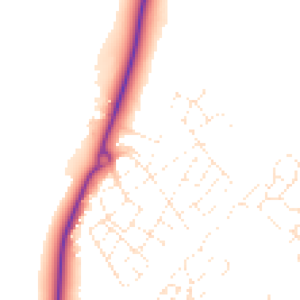 Daytime road noise heatmap for SP4 6SN