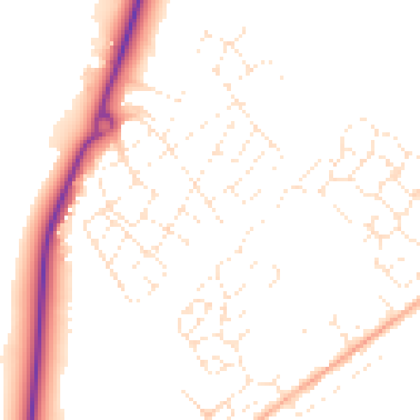 Daytime road noise heatmap for SP4 6SS