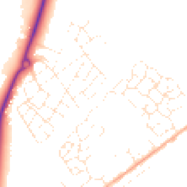 Daytime road noise heatmap for SP4 6ST