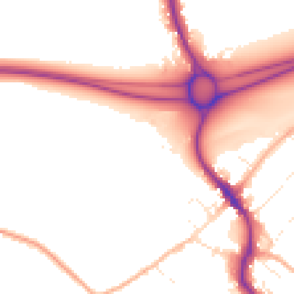 Daytime road noise heatmap for SP4 7EX
