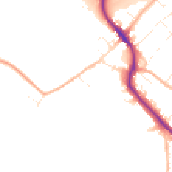 Daytime road noise heatmap for SP4 7HB