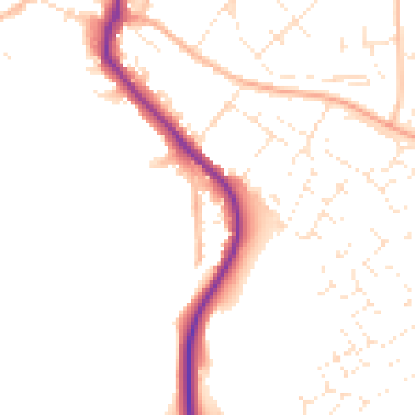Daytime road noise heatmap for SP4 7JF