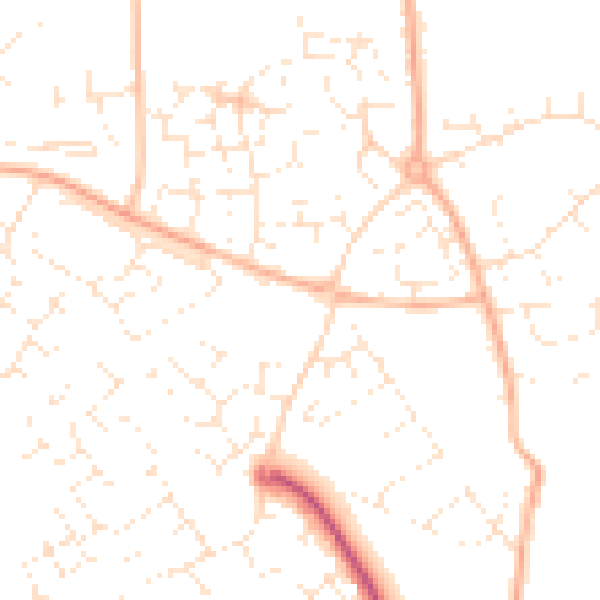 Daytime road noise heatmap for SP4 7JH