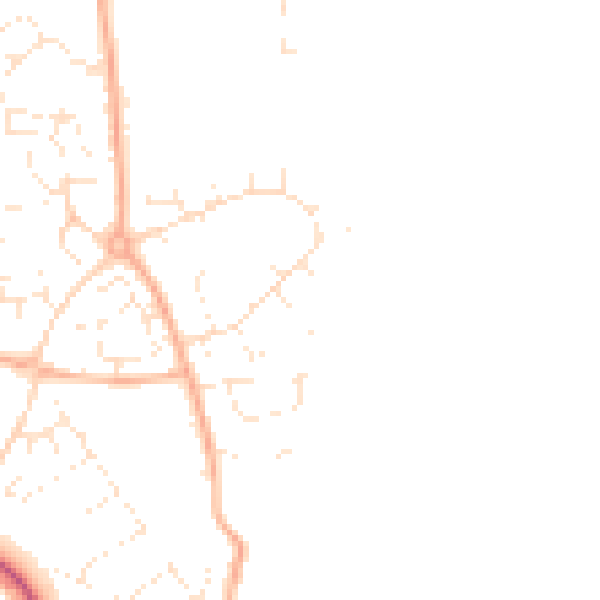 Daytime road noise heatmap for SP4 7QQ