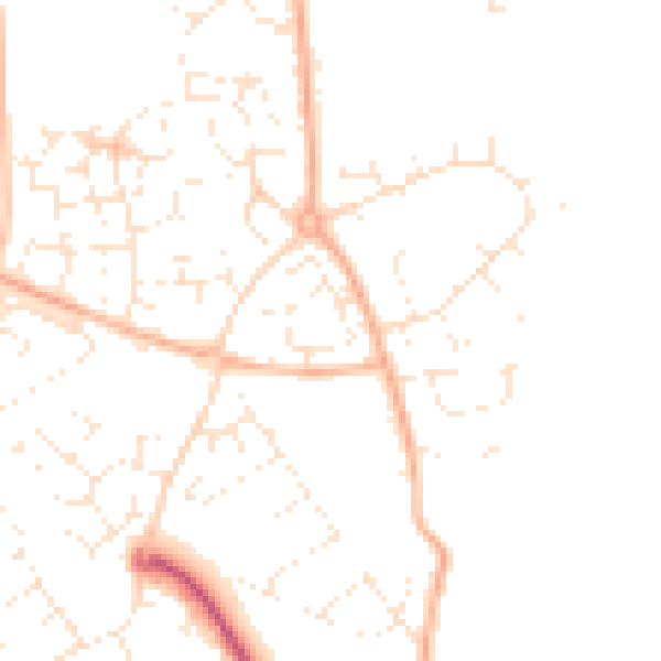 Daytime road noise heatmap for SP4 7UA
