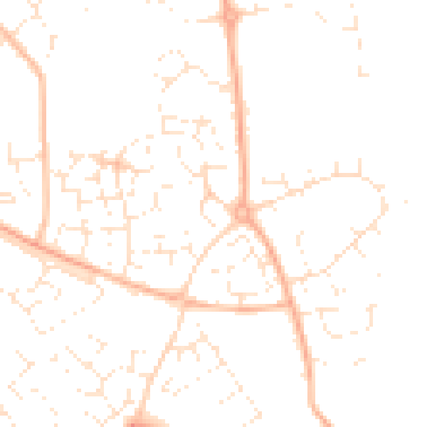 Daytime road noise heatmap for SP4 7UG