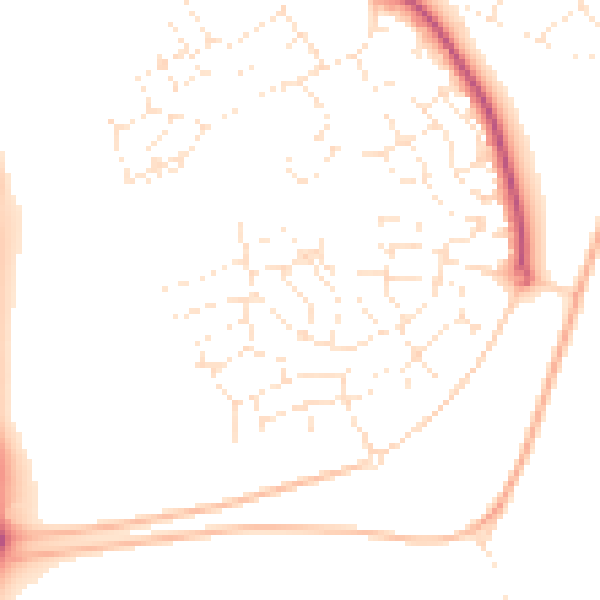 Daytime road noise heatmap for SP4 7UQ