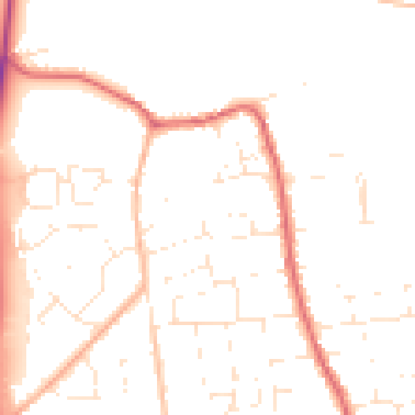 Daytime road noise heatmap for SP4 8AB