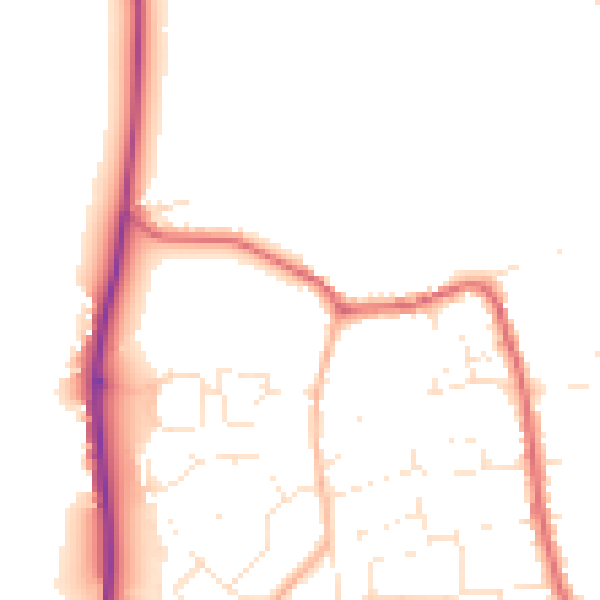 Daytime road noise heatmap for SP4 8AG