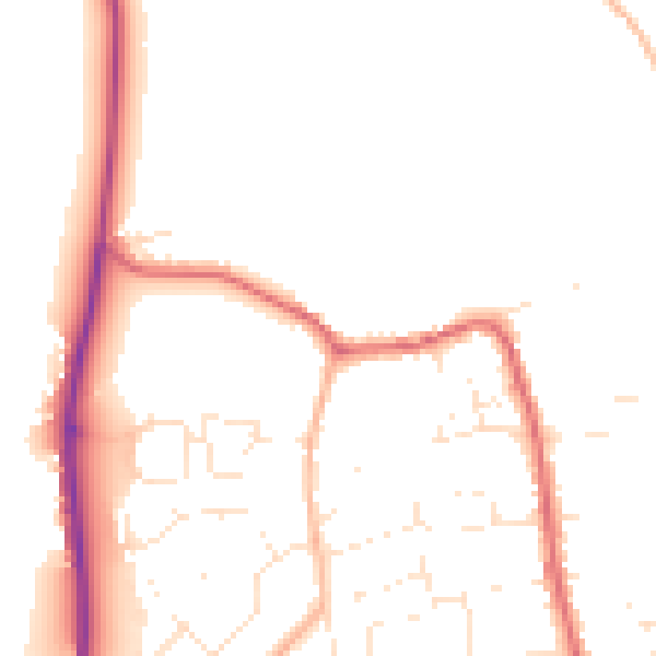 Daytime road noise heatmap for SP4 8AR
