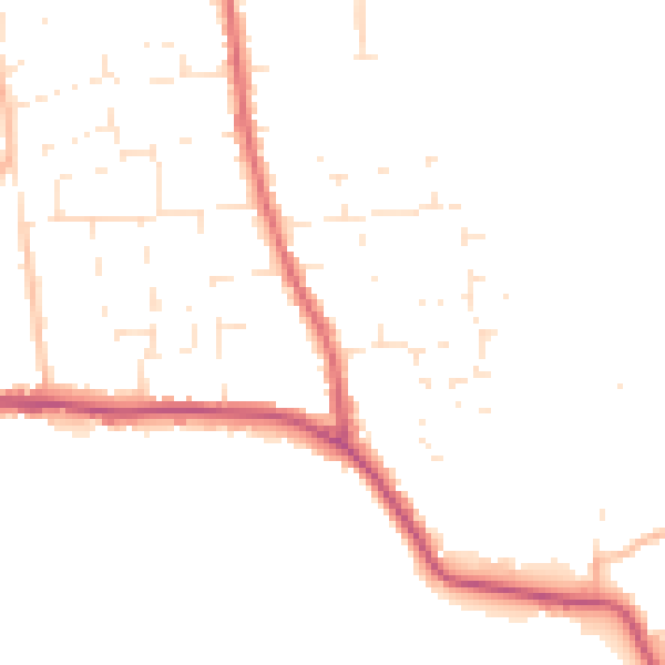 Daytime road noise heatmap for SP4 8DJ