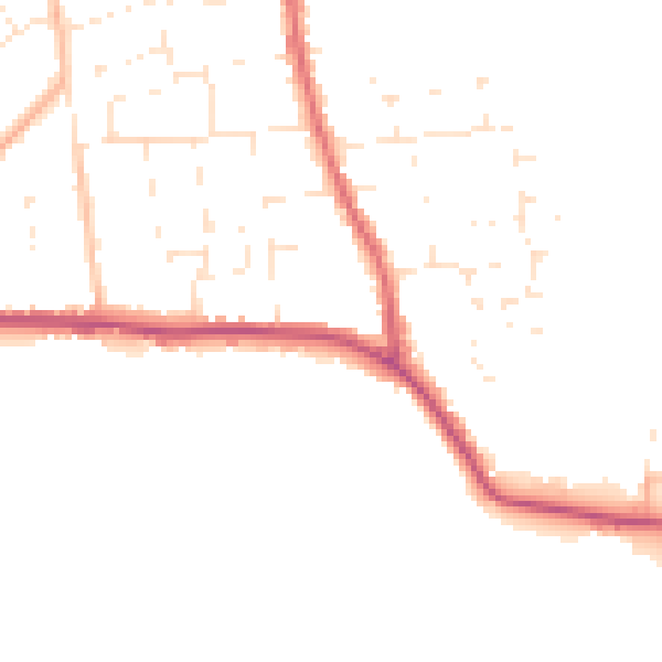 Daytime road noise heatmap for SP4 8DP