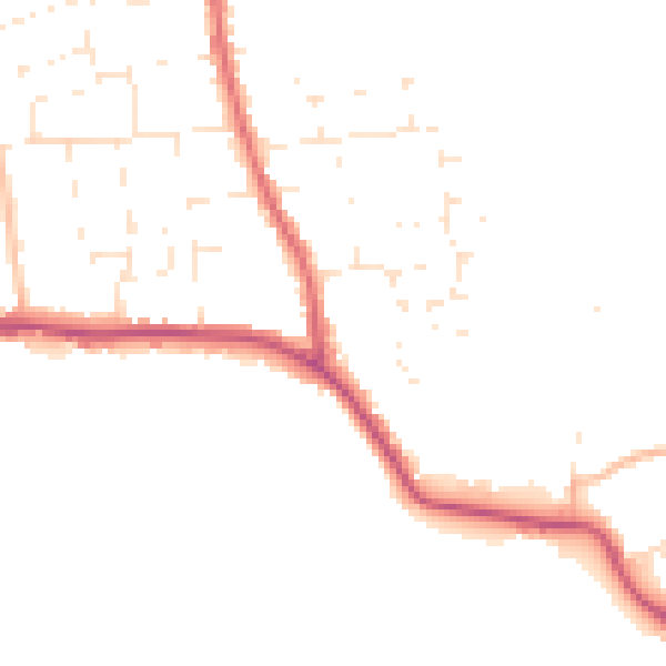 Daytime road noise heatmap for SP4 8DQ