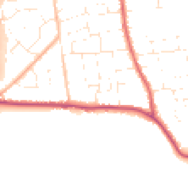 Daytime road noise heatmap for SP4 8DU