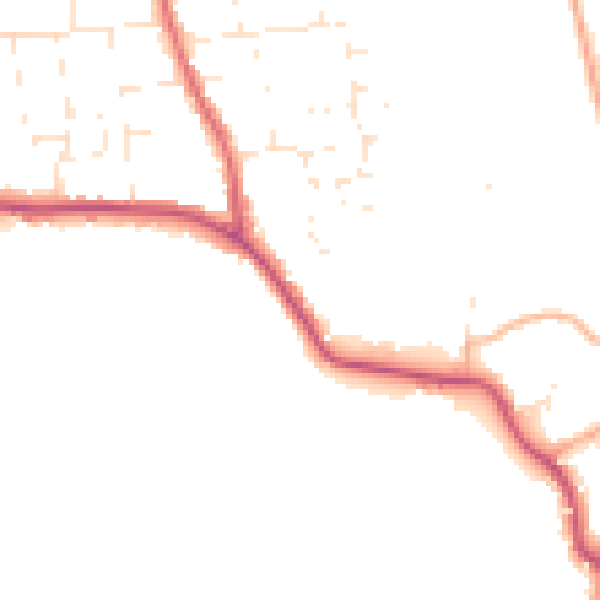 Daytime road noise heatmap for SP4 8DW