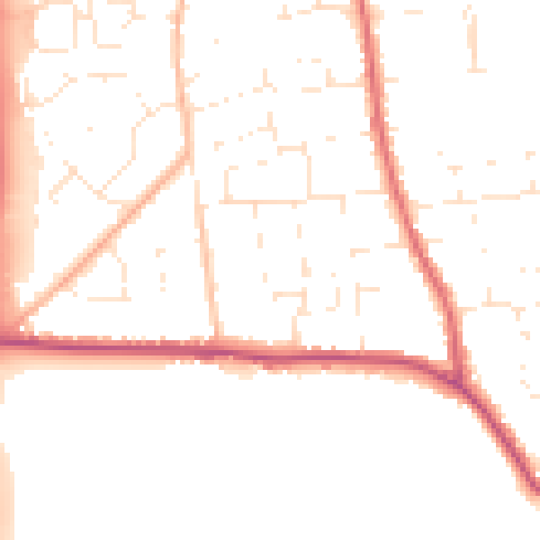 Daytime road noise heatmap for SP4 8EA