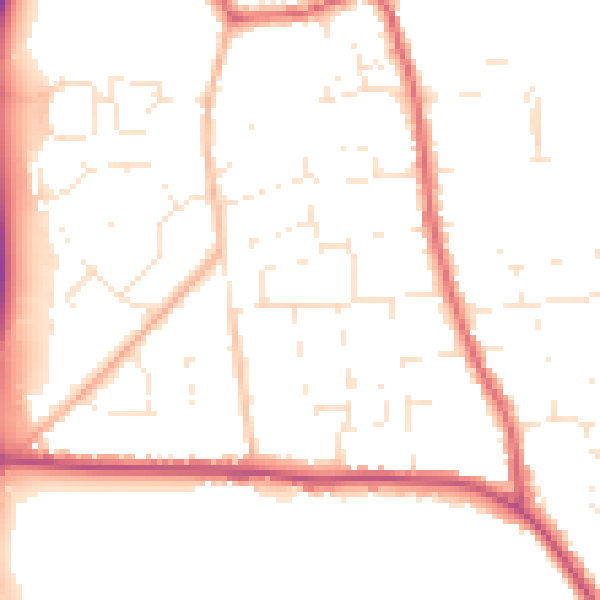 Daytime road noise heatmap for SP4 8EB