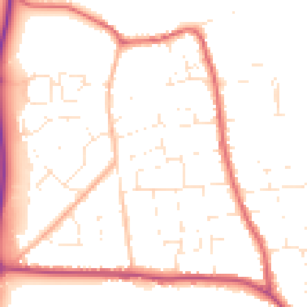 Daytime road noise heatmap for SP4 8EJ