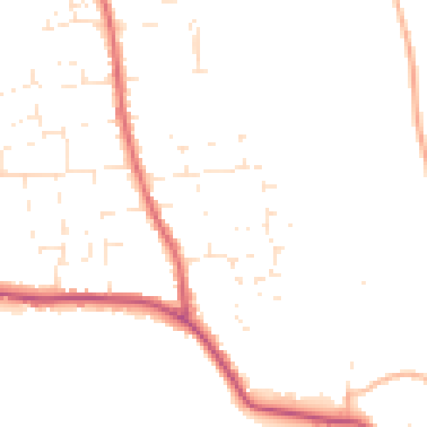 Daytime road noise heatmap for SP4 8EP