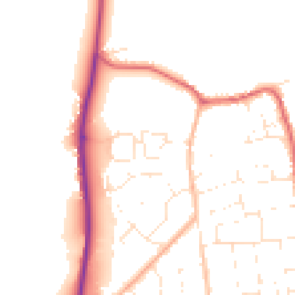 Daytime road noise heatmap for SP4 8FG