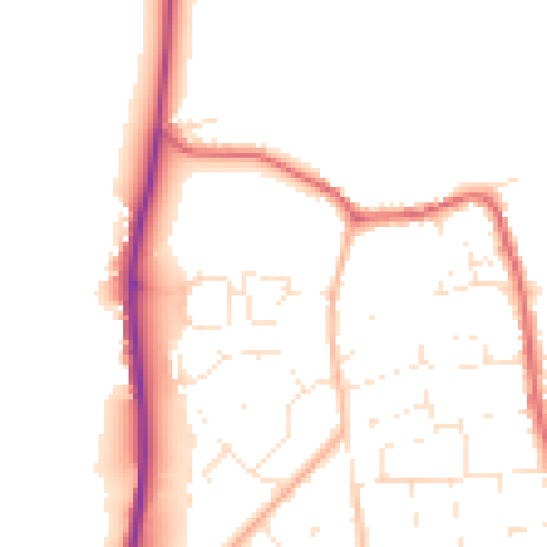 Daytime road noise heatmap for SP4 8FH