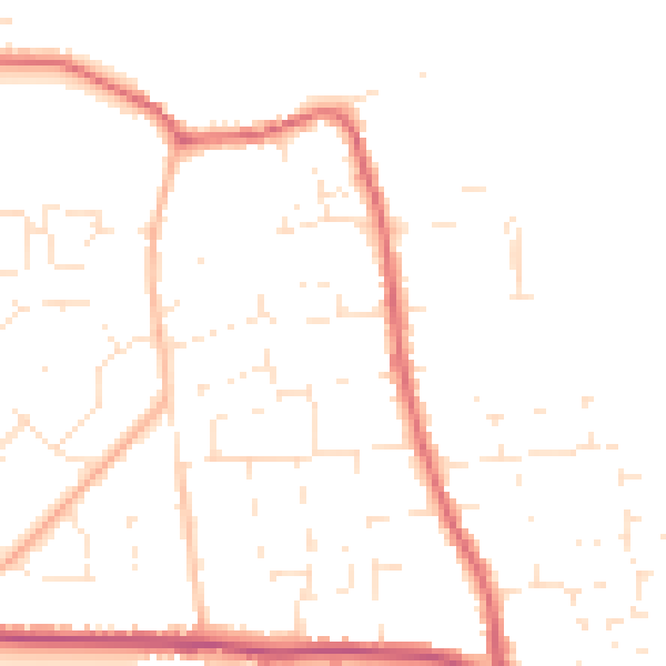 Daytime road noise heatmap for SP4 8HG