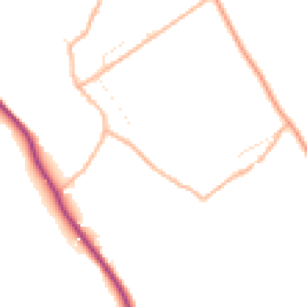 Daytime road noise heatmap for SP4 8JU