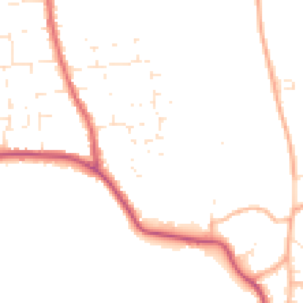 Daytime road noise heatmap for SP4 8LH