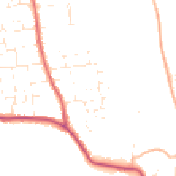 Daytime road noise heatmap for SP4 8LJ