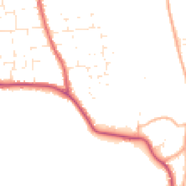 Daytime road noise heatmap for SP4 8LQ