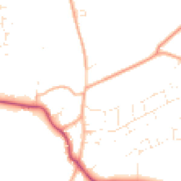 Daytime road noise heatmap for SP4 9DE