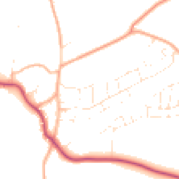Daytime road noise heatmap for SP4 9DN