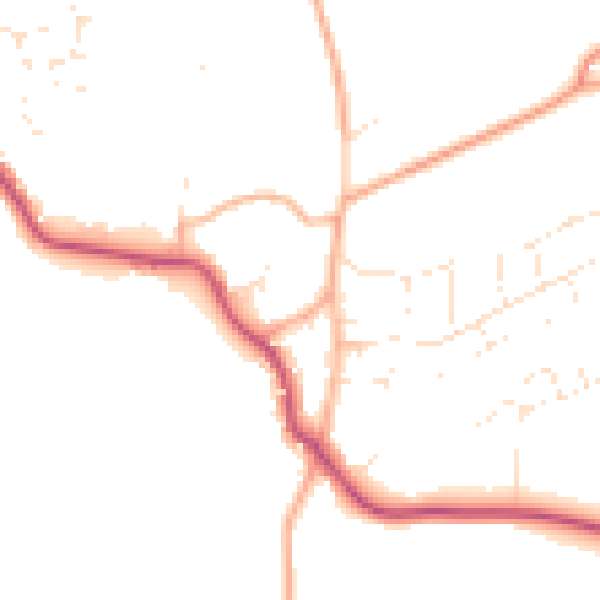 Daytime road noise heatmap for SP4 9EA