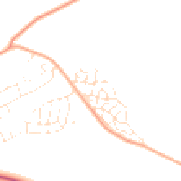 Daytime road noise heatmap for SP4 9FG