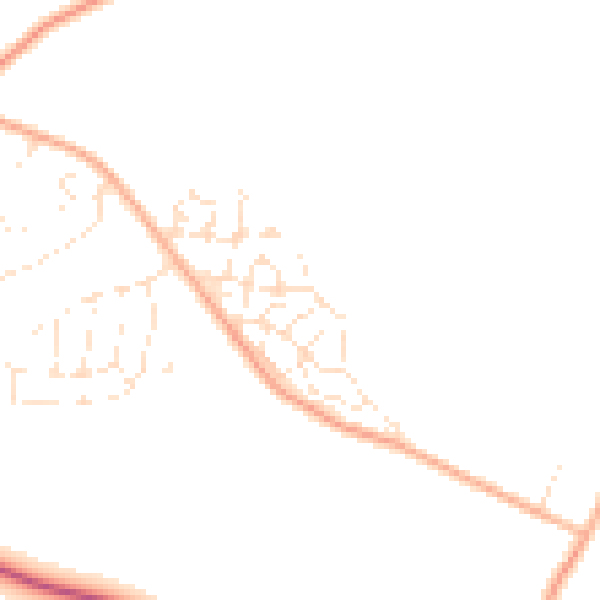 Daytime road noise heatmap for SP4 9FN