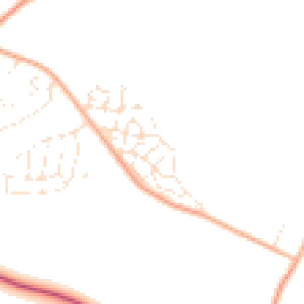Daytime road noise heatmap for SP4 9FQ