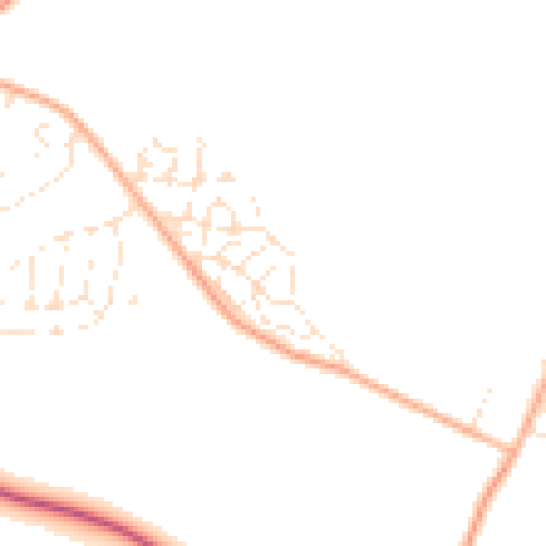 Daytime road noise heatmap for SP4 9FR