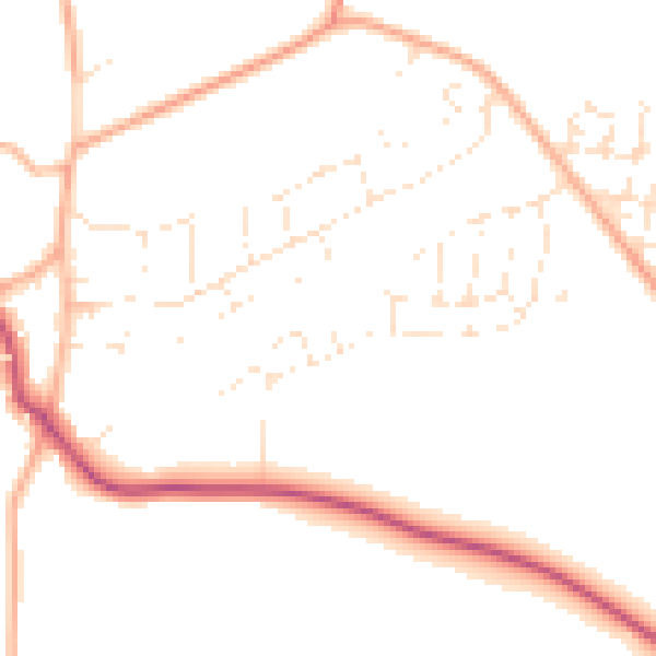 Daytime road noise heatmap for SP4 9FU