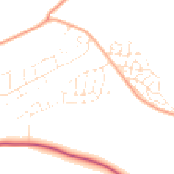 Daytime road noise heatmap for SP4 9FY