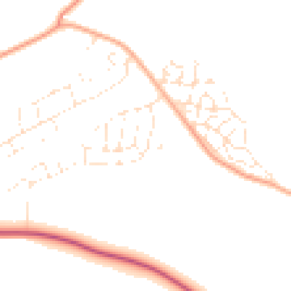 Daytime road noise heatmap for SP4 9GA