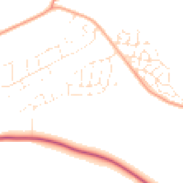 Daytime road noise heatmap for SP4 9GD