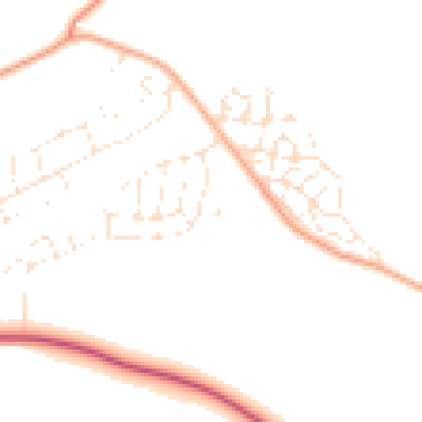 Daytime road noise heatmap for SP4 9GF