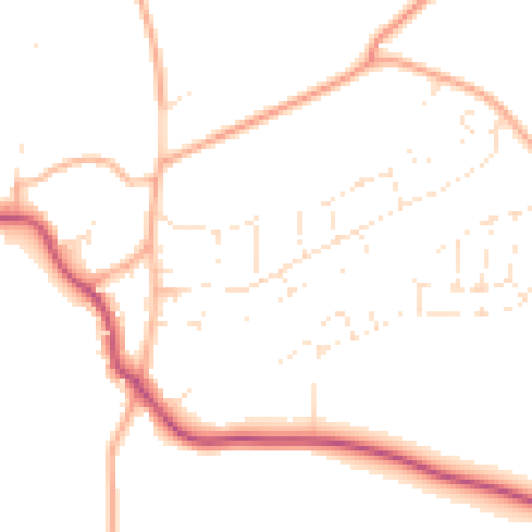 Daytime road noise heatmap for SP4 9HJ