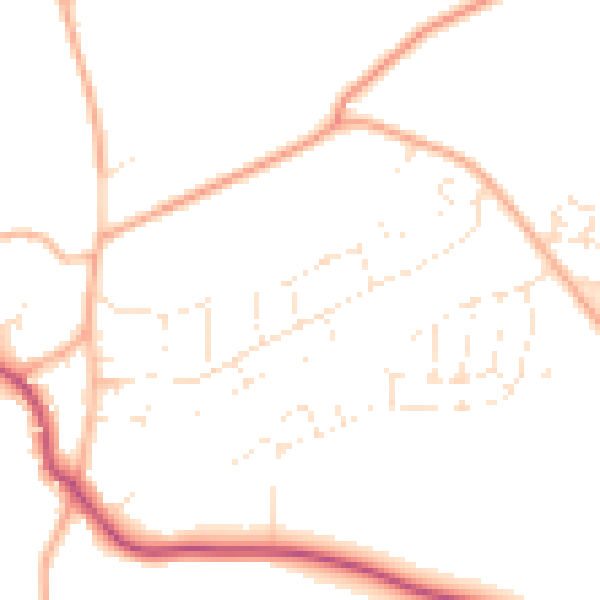 Daytime road noise heatmap for SP4 9HW